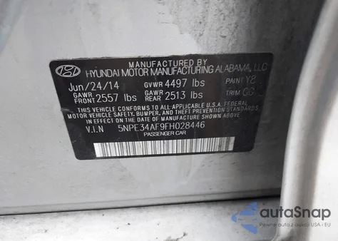 2015 Hyundai Sonata Limited из США, поврежденный, VIN 5NPE34AF9FH028446